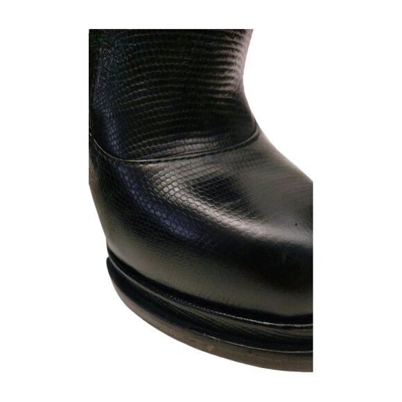 Alexander Wang Black Leather Ankle Lace Up Moto Boots Booties Size US 6.5 - Picture 4 of 13